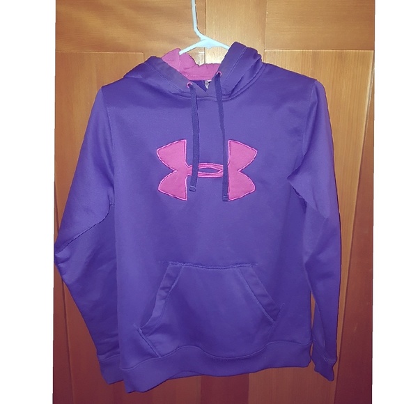 pink and purple under armour hoodie